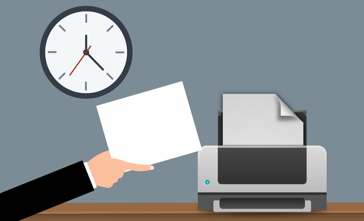 Free printer document machine illustration